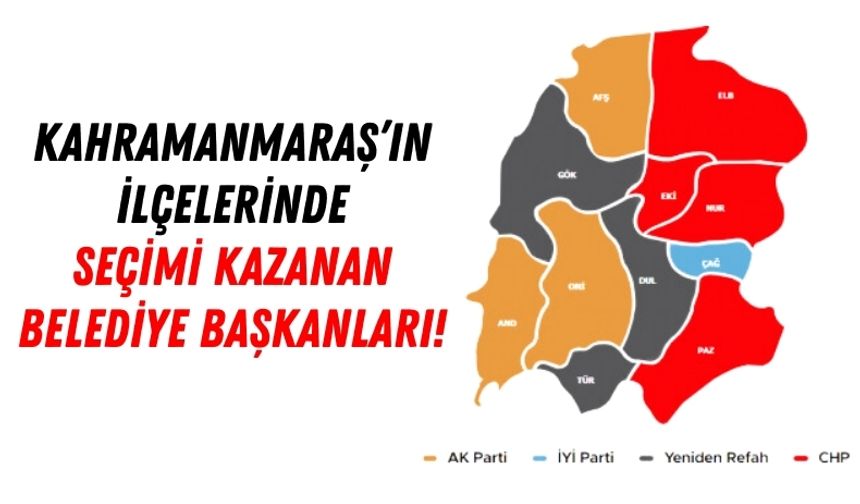 Kahramanmaraş'ın İlçelerinde Yeni Belediye Başkanları Belli Oldu!