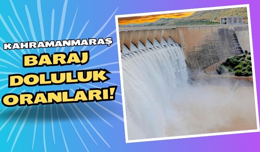 Kahramanmaraş'ta Barajlarda Doluluk Oranı %21,09 Olarak Açıklandı!