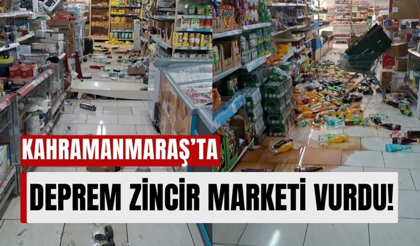 Kahramanmaraş’ta Market, Malatya Depreminden Hasar Gördü!