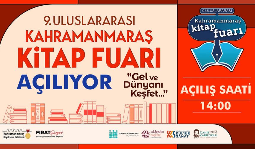 Kitapseverler Kahramanmaraş’ta Buluşuyor: Uluslararası Kitap Fuarı Başlıyor