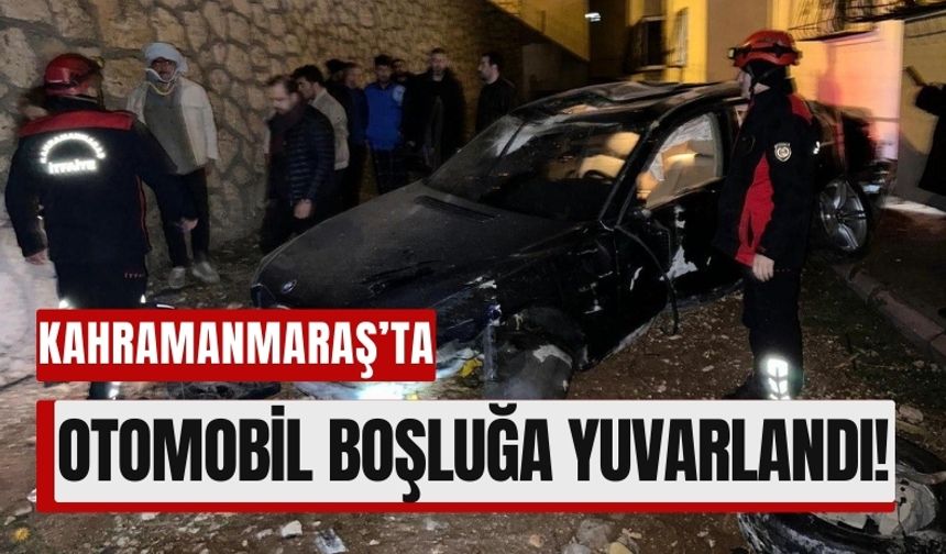 Kahramanmaraş'ta Otomobil Aparman Boşluğuna Düştü!