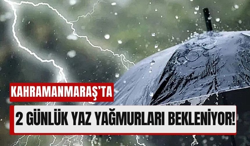Bunaltan Sıcaklar Gidiyor, Kahramanmaraş’a Yağmur Sürprizi!