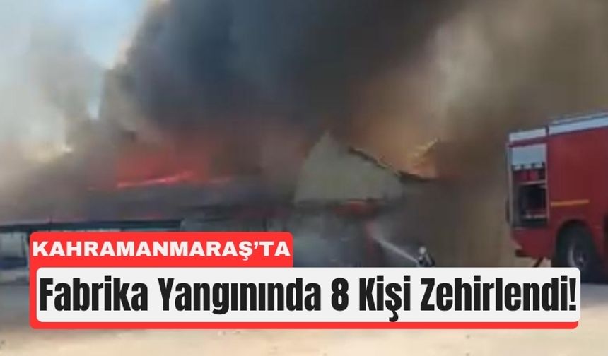 Kahramanmaraş’ta Fabrikada Yangın Faciasında 8 Yaralı!