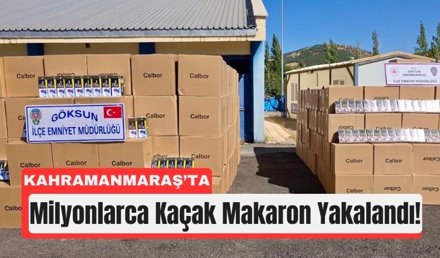 Kahramanmaraş’ta 6 Milyon Kaçak Makaron Ele Geçirildi