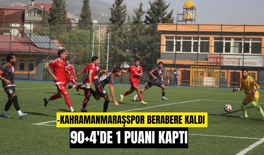 Kahramanmaraşspor Silifke Belediyespor ile berabere kaldı