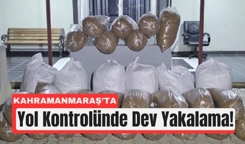 Kahramanmaraş’ta Araçtan Çuvallar Dolusu Tütün Çıktı