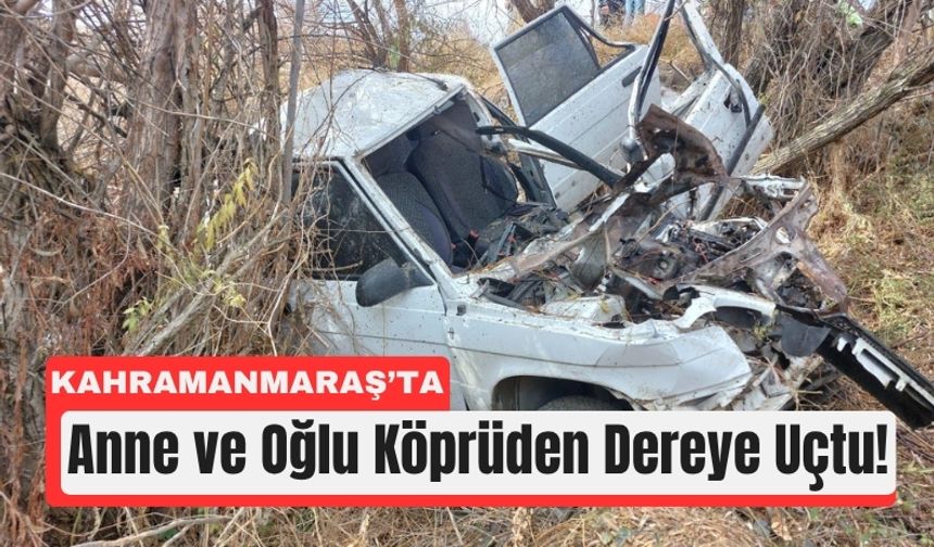 Kahramanmaraş’ta Otomobil Dereye Sürüklendi!