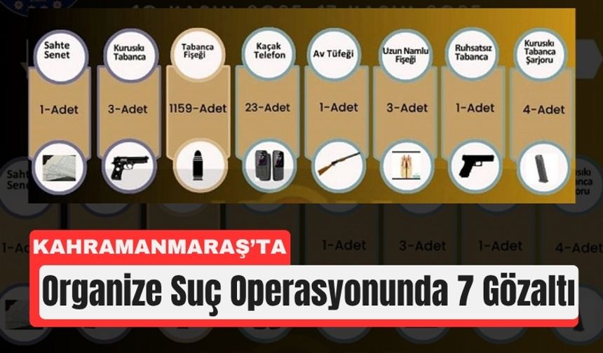 Kahramanmaraş'ta Kaçak Silahlar Tek Tek Toplandı!