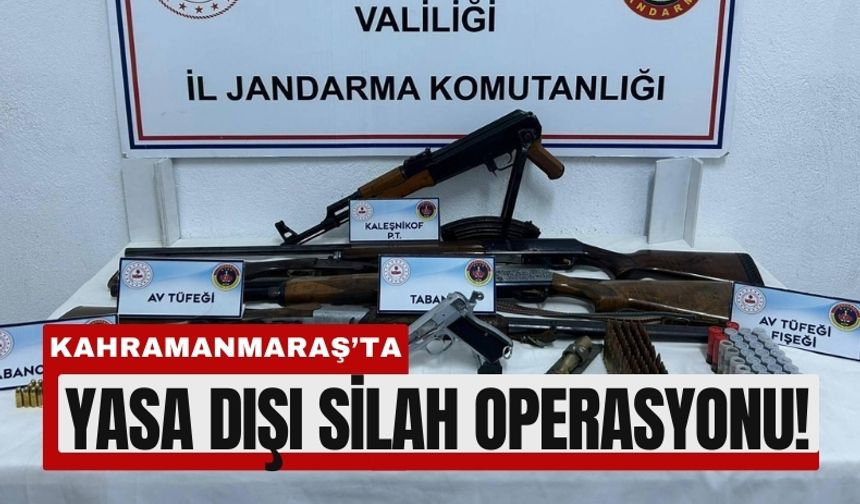 Kahramanmaraş 'ta Cephanelik Gibi Evden Kalaşnikof Çıktı