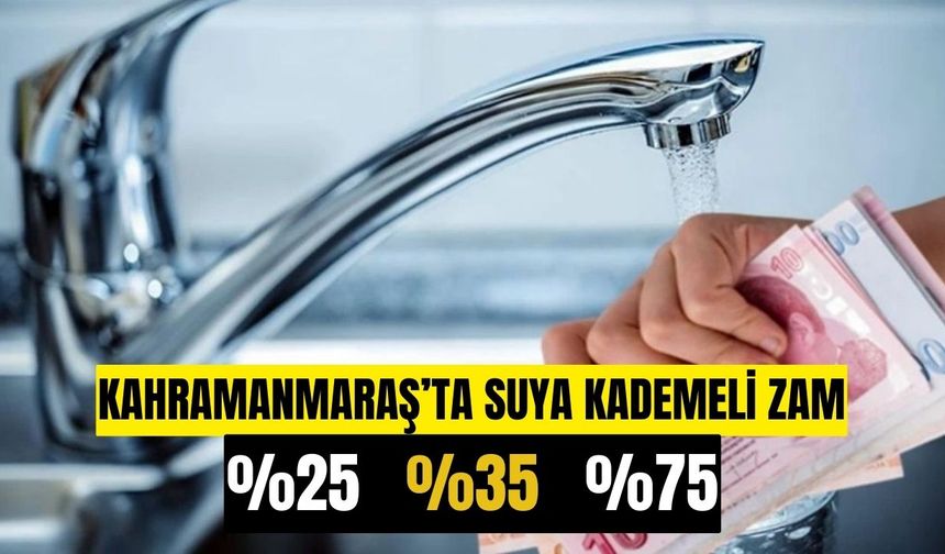 Kahramanmaraş’ta Suya Kademeli Zam Onaylandı: 2026 Tarifesi Meclisten Geçti