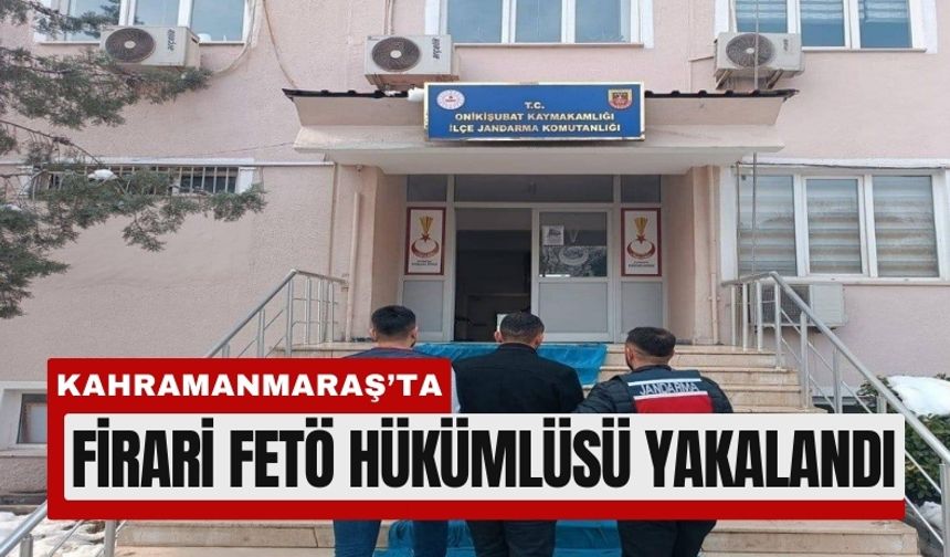 Kahramanmaraş'ta Firari Hükümlü Jandarmadan Kaçamadı