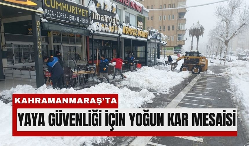 Kahramanmaraş’ta Yaya Güvenliği İçin Kar Temizliği!