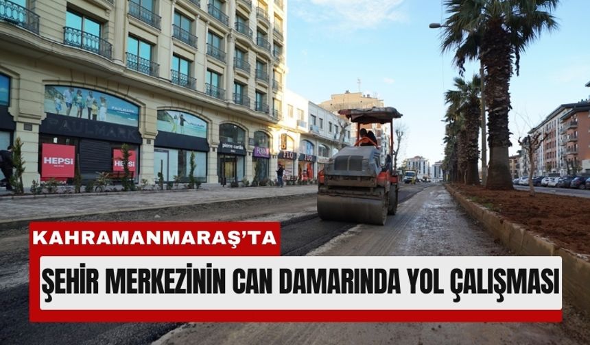 Kahramanmaraş’ta Trabzon Bulvarı’nda Asfalt Yenileme