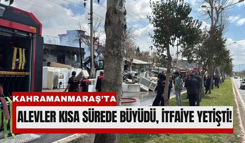 Kahramanmaraş’ta İkinci El Dükkânında Alevler Yükseldi