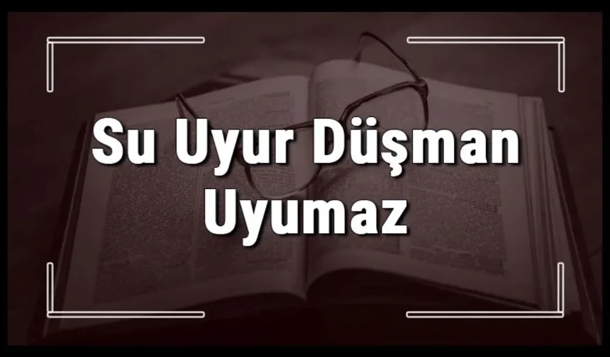 "Su Uyur, Düşman Uyumaz" Atasözündeki "Su" Ne Demektir?