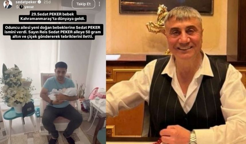 Kahramanmaraş’ta Bebeğine Sedat Peker İsmi Veren Aileye Altın Sürprizi