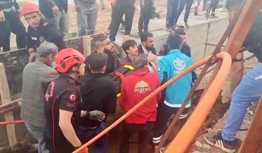 Kahramanmaraş'ta Korkutan Göçük! İşçi Toprak Altından Kurtarıldı