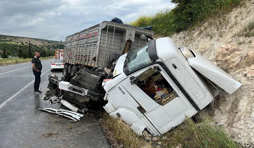 Kahramanmaraş'ta Kontrolden Çıkan Tır Yol Kenarına Savruldu