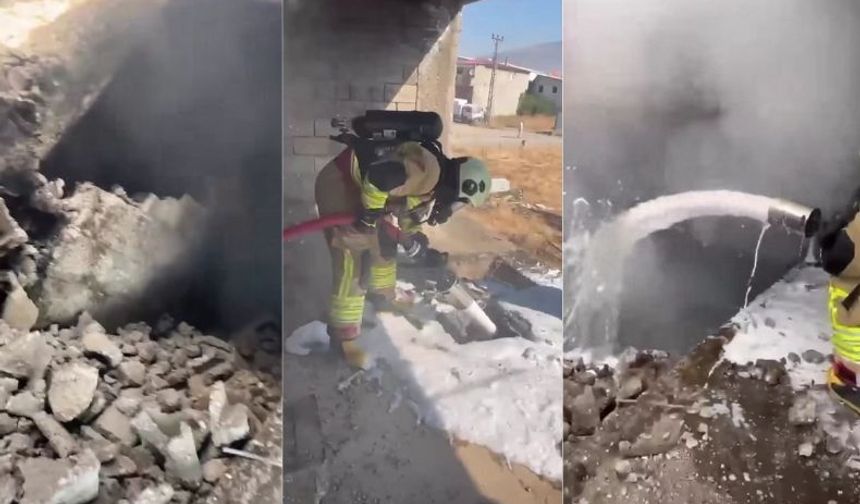 Kahramanmaraş'ta Deri Deposu Alevlere Teslim Oldu!