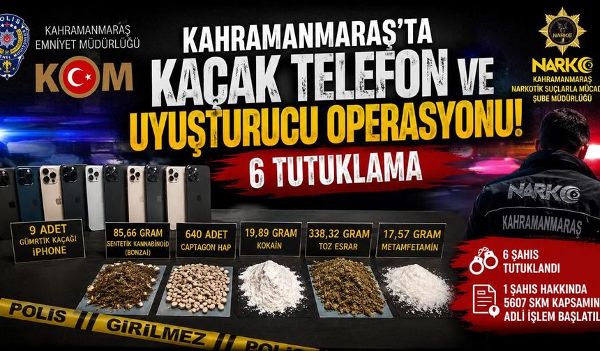 Kahramanmaraş’ta Kaçak iPhone’lar Yakalandı, Şüpheliler Tutuklandı