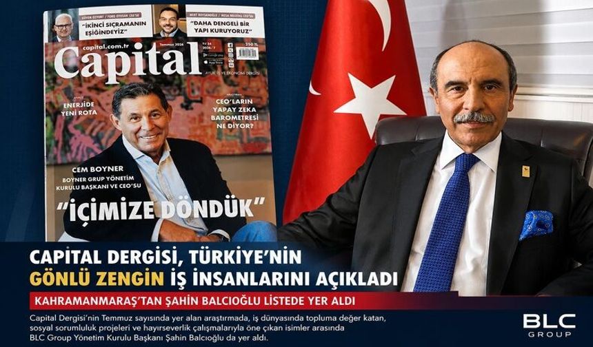 Türkiye’nin Gönlü Zengin İş İnsanlarını açıklandı: Listede Kahramanmaraş’tan Şahin Balcıoğlu’da yer aldı