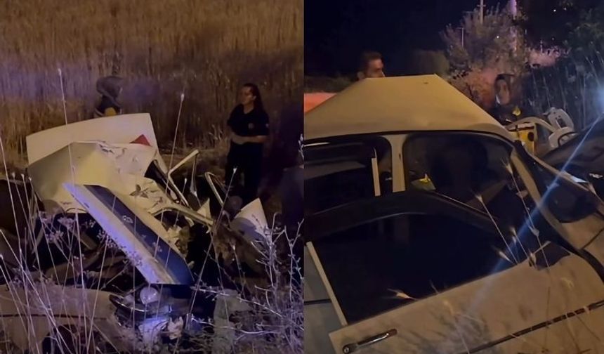 Kahramanmaraş'ta Elektrik Direğine Çarpan Kadın Sürücü Can Verdi!