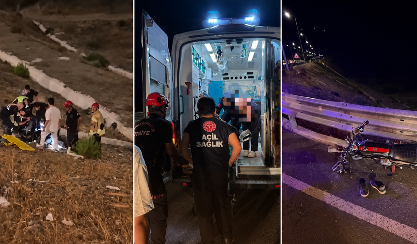 Kahramanmaraş'ta Can Pazarı! Motosikletten Savrulan Sürücü Araziye Düştü