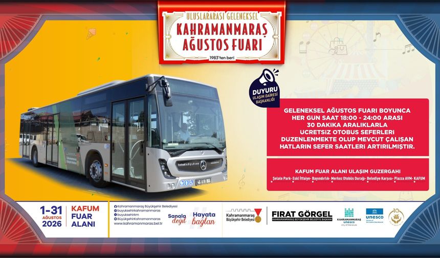 Kahramanmaraş'ta Ağustos Fuarı İçin Ring Seferlerini Başlıyor!