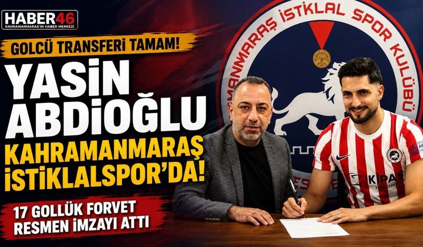 Yasin Abdioğlu Kahramanmaraş İstiklalspor'da! 17 Gollük Golcü Resmen İmzayı Attı