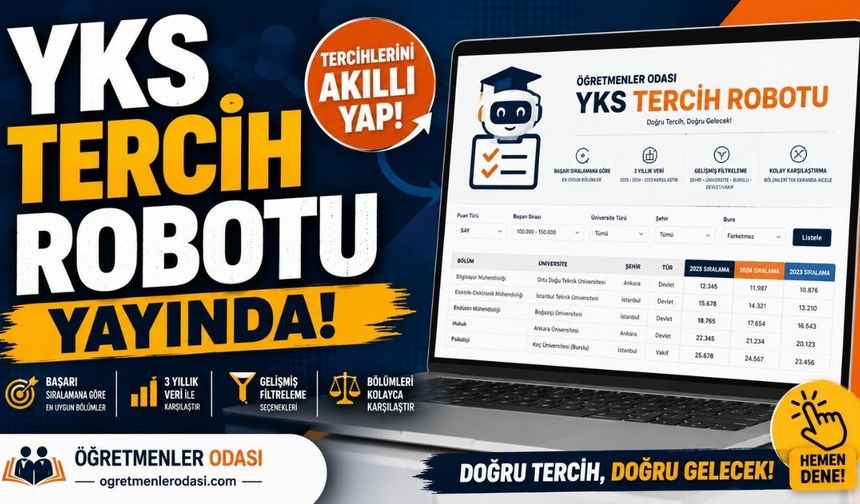 YKS Tercihlerinde Karar Vermek Artık Çok Daha Kolay! Öğretmenler Odası YKS Tercih Robotu Yayında