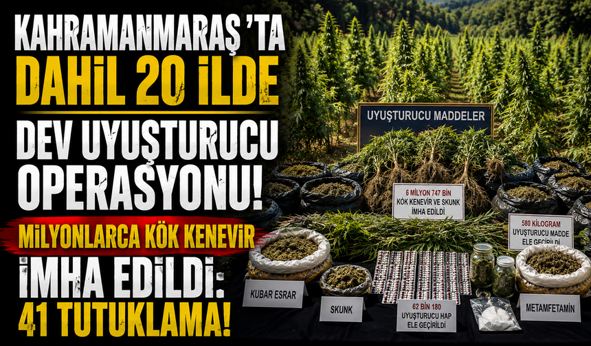 Kahramanmaraş Dahil 20 İlde Düğmeye Basıldı: 60 Şüpheli Yakalandı