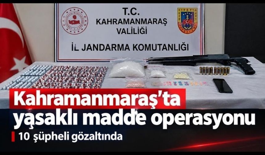 Kahramanmaraş’ta Ev ve İş Yerlerine Eş Zamanlı Baskın: 10 Gözaltı