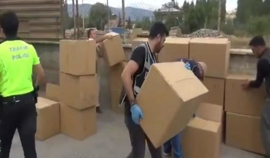 Kahramanmaraş’ta milyonlarca doldurulmuş makaron ele geçirildi