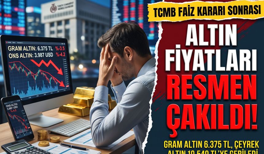 Merkez Bankası'nın Sürpriz Kararı Altını Vurdu: Son 3 Ayın En Sert Düşüşü!