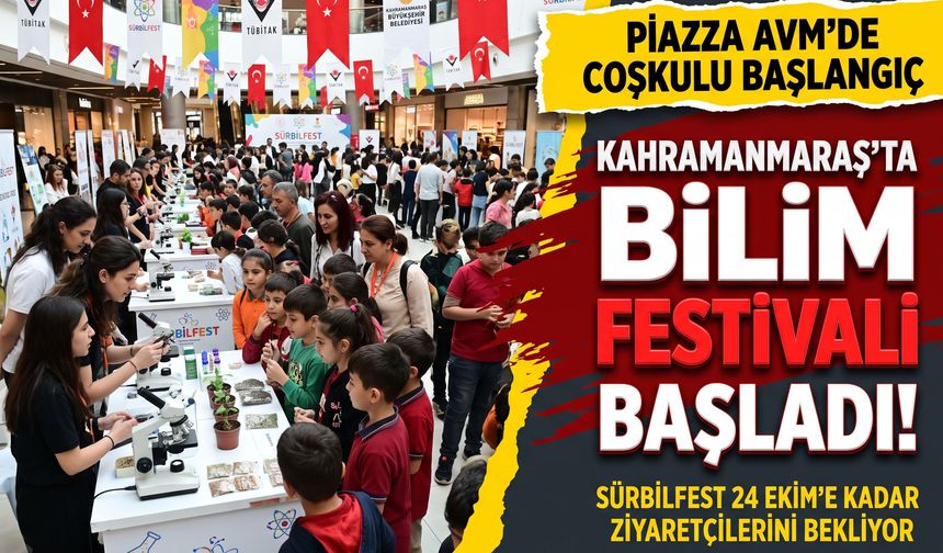 Kahramanmaraş’ta Sürdürülebilir Bilim Festivali Başladı: Piazza AVM’de SÜRBİLFEST Coşkusu!