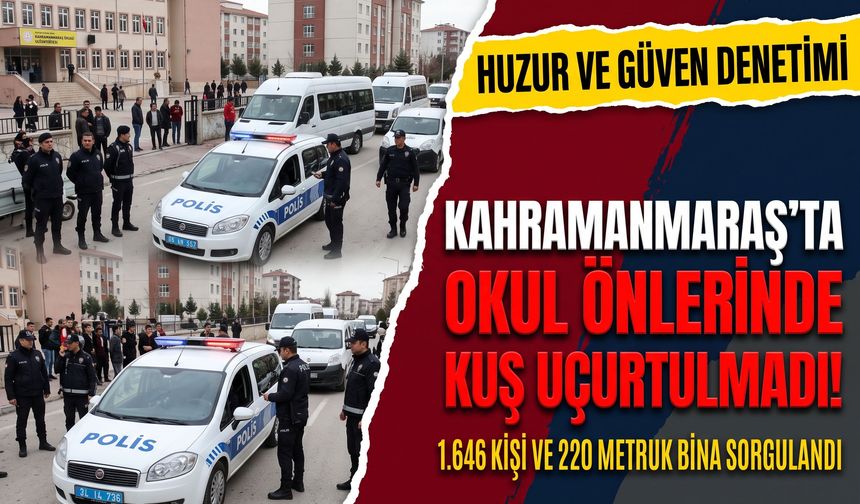 Kahramanmaraş'ta Emniyetten Kuş Uçurtmayan Uygulama!