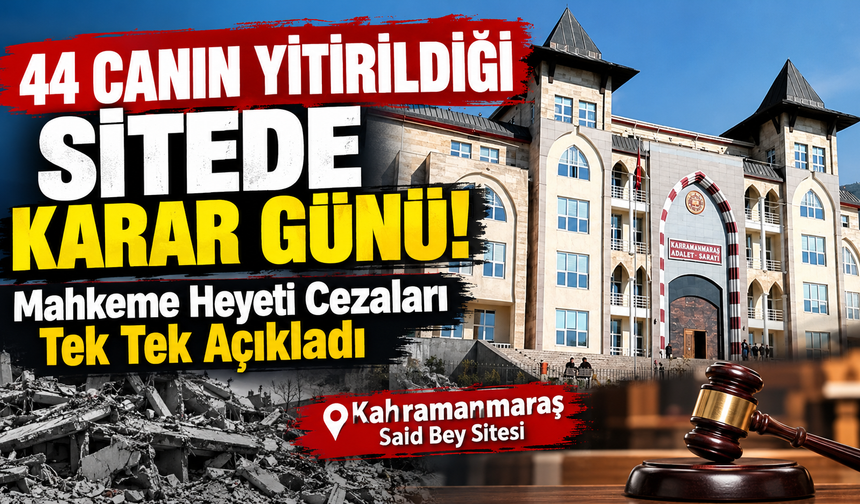 Kahramanmaraş’ta Deprem Davasında Karar: Müteahhit ve Belediye Görevlilerine Hapis Cezası!