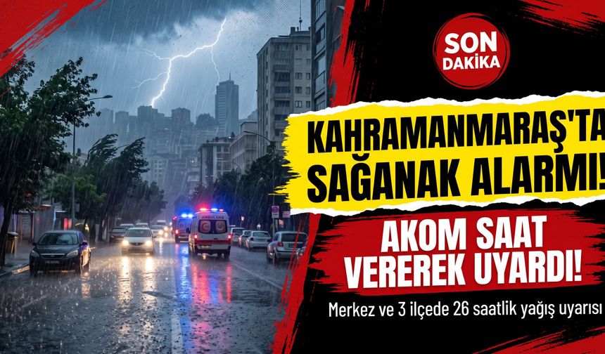Kahramanmaraşlılar Dikkat: 26 Saatlik Yağış Dalgası Geliyor!