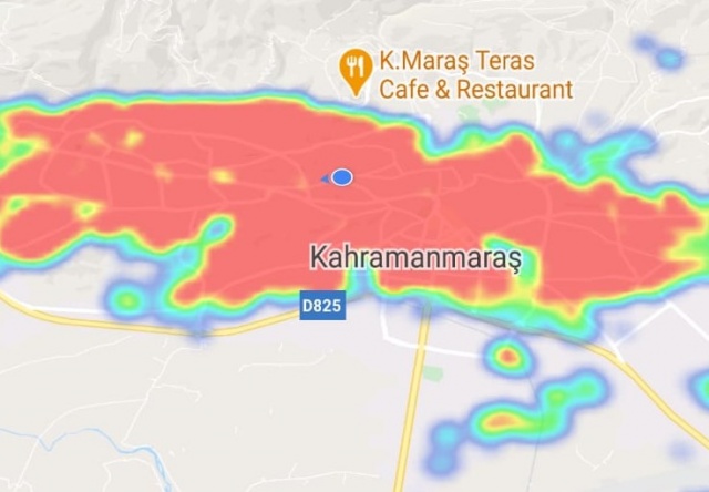 Kahramanmaraş ve komşu illerin korona haritası