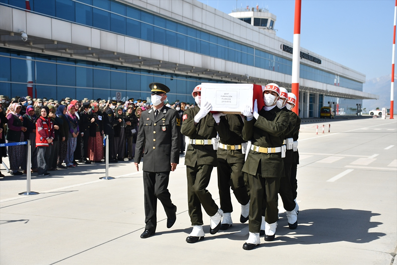 Şehit Piyade Uzman Çavuş Furkan Gök'ün cenazesi Kahramanmaraş'a getirildi