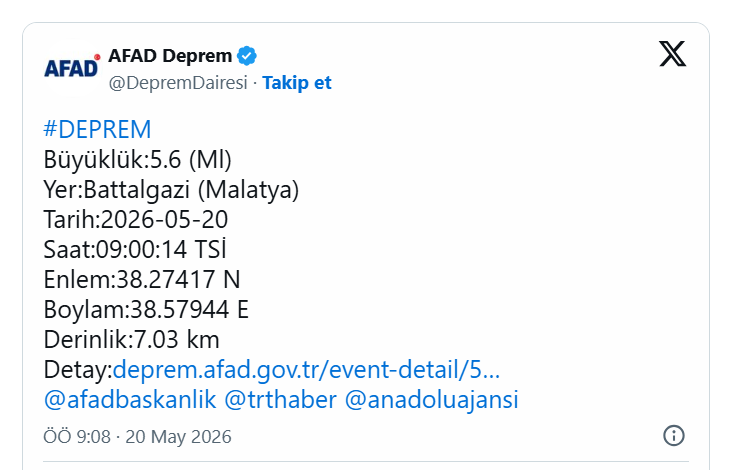 Deprem Malatya
