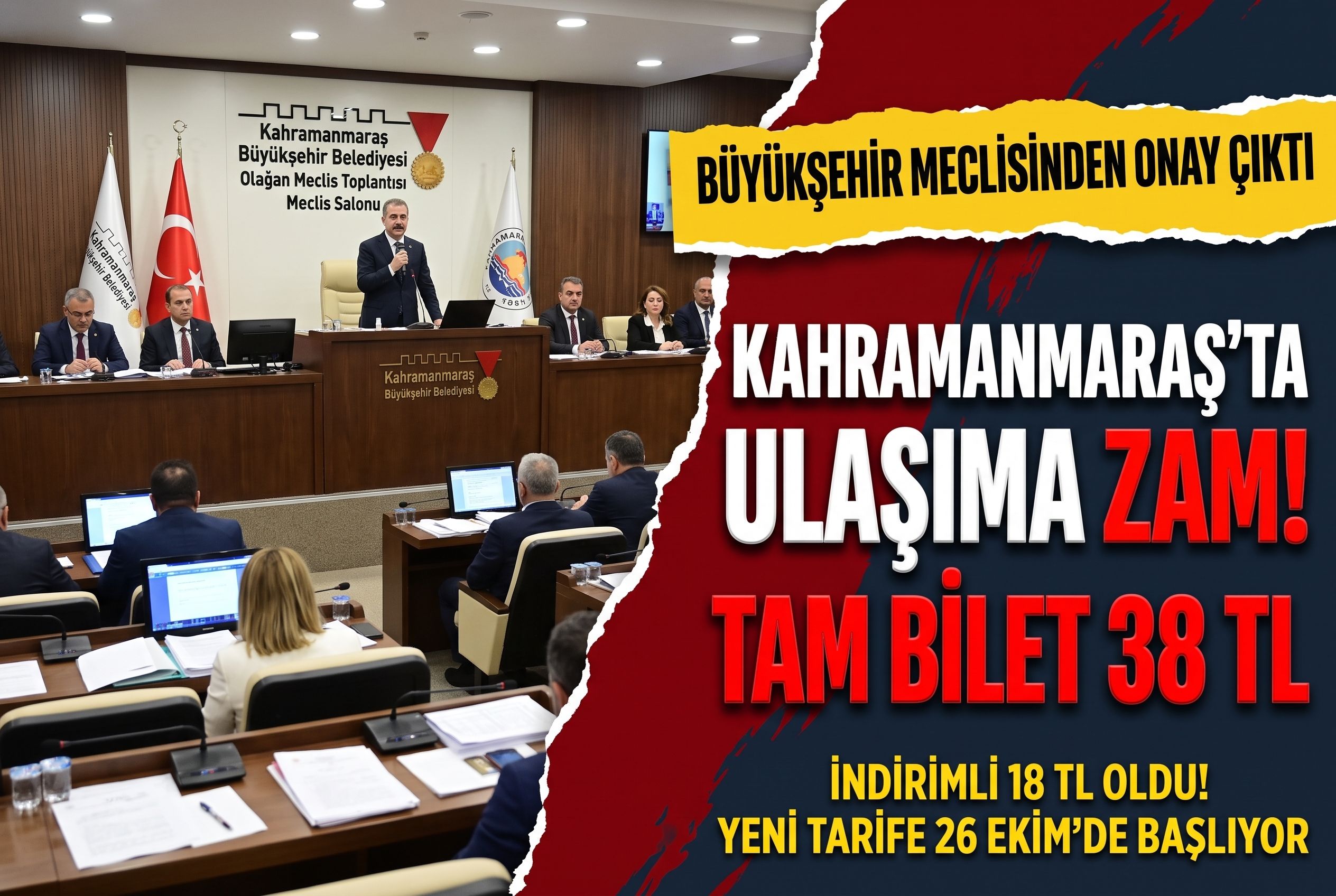 Kahramanmaraş’ta Ulaşıma Zam Yağmuru! Tam Bilet 38, İndirimli 18 Lira Oldu